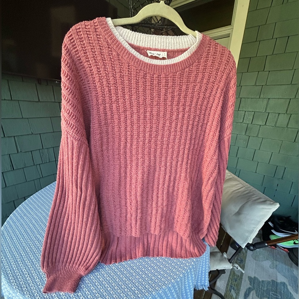 Cozy Pink Knit Sweater